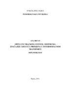 Open GTS Tracking System: definicija, značajke i moguća primjena u intermodalnom transportu