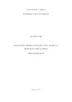 Logistički modeli povezivanja marina u Republici Hrvatskoj 