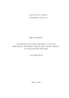 Hlađenje glavnog motora i utjecaj promjene temperature rashladnog medija na parametre motora