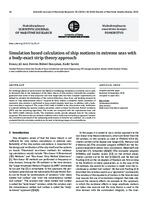 Simulation based calculation of ship motions in extreme seas with a body-exact strip theory approach