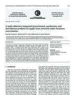 A multi-objective integrated procurement, production, and distribution problem of supply chain network under fuzziness uncertainties