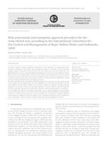 Risk assessment and exemption approval procedure for the semi-closed seas according to the International Convention for the Control and Management of Ships’ Ballast Water and Sediments, 2004