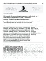 Methods for demonstrating a competence and criteria for evaluating a competence in STCW Convention