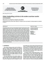 Global shipbuilding activities in the modern maritime market environment