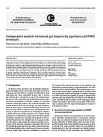 Comparative analysis of natural gas imports by pipelines and FSRU terminals