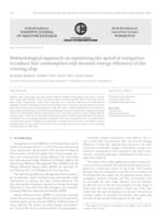 Methodological approach on optimizing the speed of navigation to reduce fuel consumption and increase energy efficiency of the cruising ship