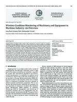 Wireless Condition Monitoring of Machinery and Equipment in Maritime Industry: An Overview
