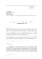 The Implementation of Electricity as Road Transportation Fuel

