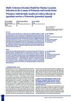 Multi-Criterion Decision Model for Marina Location Selection in the County of Primorje and Gorski Kotar