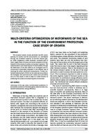 Multi-criteria Optimization of Motorways of the Sea in the Function of the Environment Protection: Case Study of Croatia