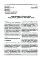 Comparison of External Costs in Multimodal Container Transport Chain