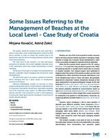 Some Issues Referring to the Management of Beaches at the Local Level - Case Study of Croatia