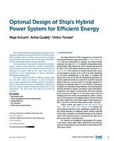 Optimal Design of Ship’s Hybrid Power System for Efficient Energy