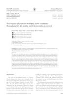 The impact of the northern Adriatic ports container throughput on air quality environmental parameters