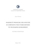 Durability modeling and analysis of composite structures exposed to the marine environment