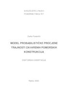 Model probabilističke procjene trajnosti zavarenih pomorskih konstrukcija