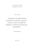 Optimizacija prostornog razmještaja resursa obalne straže u poluzatvorenim morima u funkciji nacionalne sigurnosti