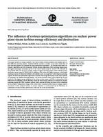 prikaz prve stranice dokumenta The influence of various optimization algorithms on nuclear power plant steam turbine exergy efficiency and destruction