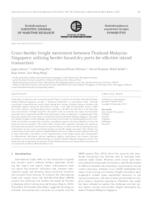 prikaz prve stranice dokumenta Cross-border freight movement between Thailand-Malaysia-Singapore: utilising border based dry ports for effective inland transaction