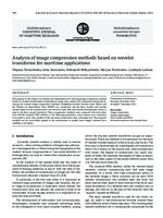 prikaz prve stranice dokumenta Analysis of image compression methods based on wavelet transforms for maritime applications