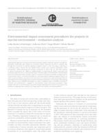 prikaz prve stranice dokumenta Environmental impact assessment procedures for projects in marine environment – evaluation analysis
