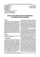 prikaz prve stranice dokumenta Supply Chain Service Quality Improvement by E-marketplace Automation