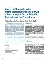 prikaz prve stranice dokumenta Analytical Research on the Methodological Suitability of Multi-Criteria Analysis for the Scientific Evaluation of the Coastal Area