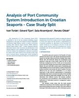 prikaz prve stranice dokumenta Analysis of Port Community System Introduction in Croatian Seaports - Case Study Split
