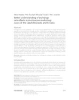 prikaz prve stranice dokumenta Better understanding of exchange rate effects in destination marketing: Cases of the Czech Republic and Croatia