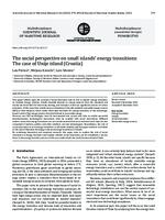 prikaz prve stranice dokumenta The social perspective on small islands’ energy transitions:  The case of Unije island (Croatia)