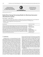 prikaz prve stranice dokumenta Radio Wave Energy Harvesting Model of a Maritime Automatic Identification System