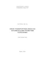 prikaz prve stranice dokumenta Izbor transportnog moda na intermodalnim prometnim koridorima