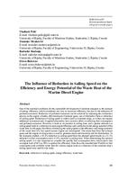 prikaz prve stranice dokumenta The Influence of Reduction in Sailing Speed on the Efficiency and Energy Potential of the Waste Heat of the Marine Diesel Engine