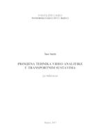 prikaz prve stranice dokumenta Primjena tehnika video analitike u transportnim sustavima